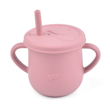 Silicone Baby Drinking Cup Non Spilling Baby Silicone Straw Cup Baby Toddler Cup With Straws